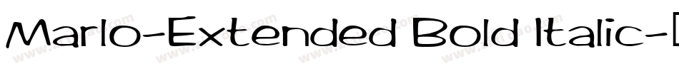 Marlo-Extended Bold Italic字体转换